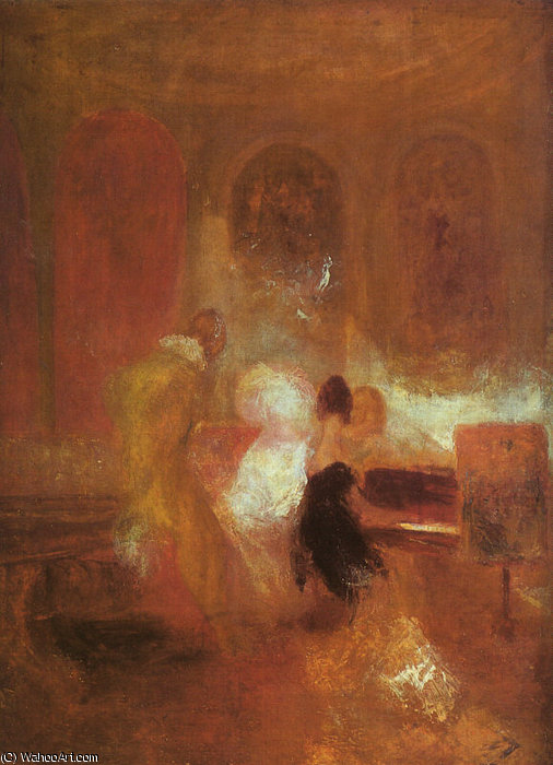 WikiOO.org - Encyclopedia of Fine Arts - Maleri, Artwork William Turner - Music party