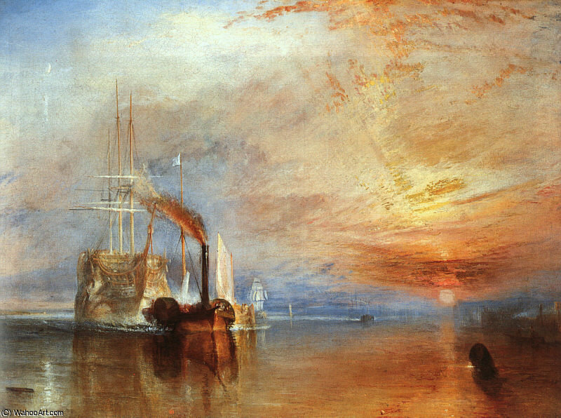 Wikioo.org - The Encyclopedia of Fine Arts - Painting, Artwork by William Turner - The fighting téméraire