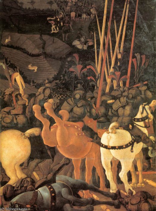 Wikioo.org - Die Enzyklopädie bildender Kunst - Malerei, Kunstwerk von Paolo Uccello - schlacht von san romano - bernardino della ciarda ( Ausschnitt )