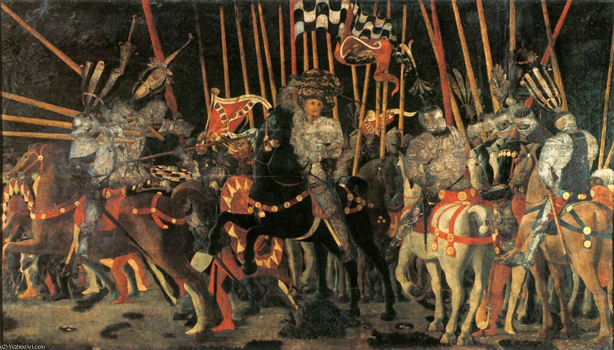 Wikioo.org - The Encyclopedia of Fine Arts - Painting, Artwork by Paolo Uccello - Battle of San Romano - Micheletto da Cotignola