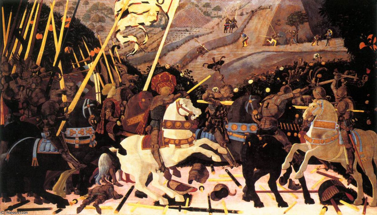 WikiOO.org - Енциклопедія образотворчого мистецтва - Живопис, Картини
 Paolo Uccello - Battle of San Romano - Niccolò da Tolentino