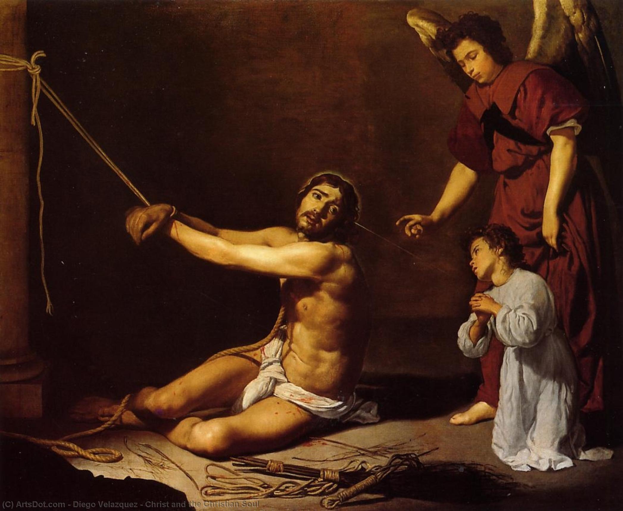 Wikioo.org – L'Encyclopédie des Beaux Arts - Peinture, Oeuvre de Diego Velazquez - Christ et le chrétien Âme