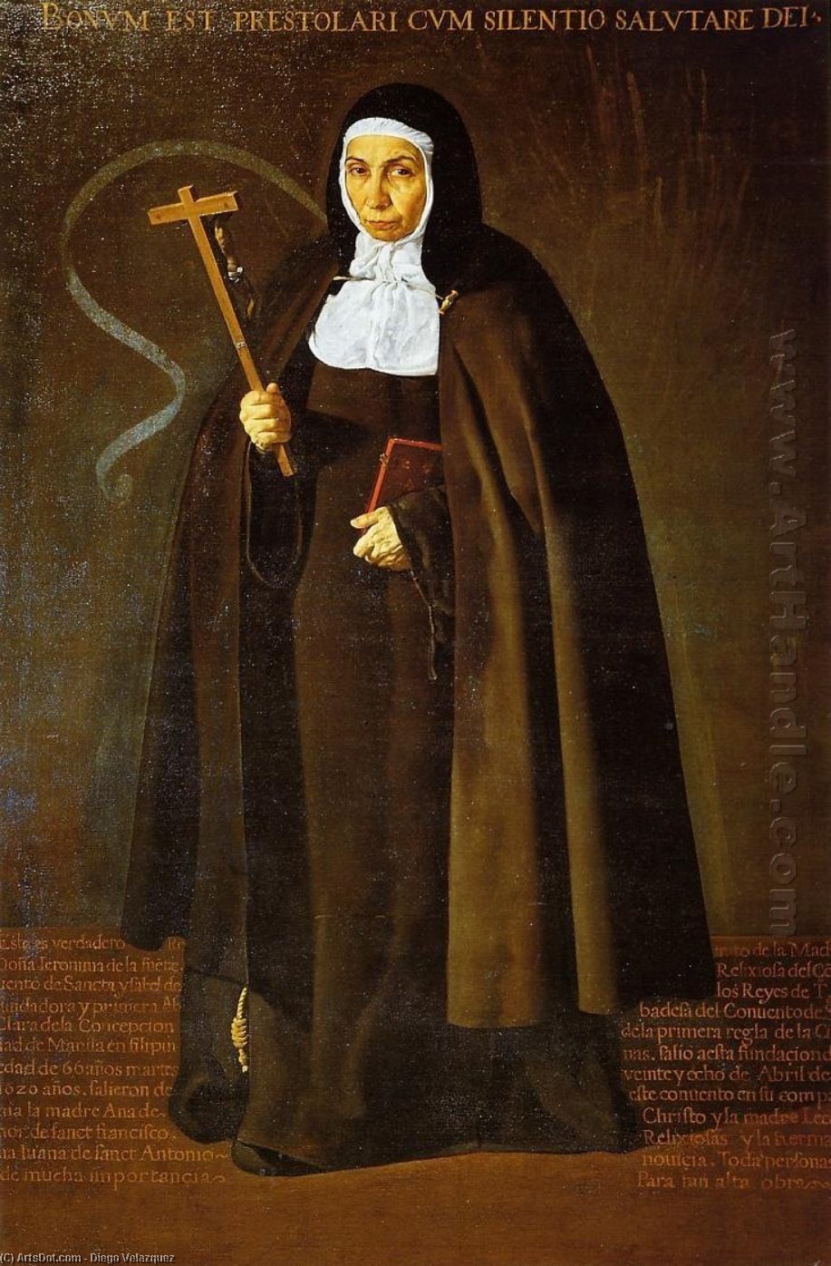 WikiOO.org - 백과 사전 - 회화, 삽화 Diego Velazquez - Mother Jeronima de la Fuente