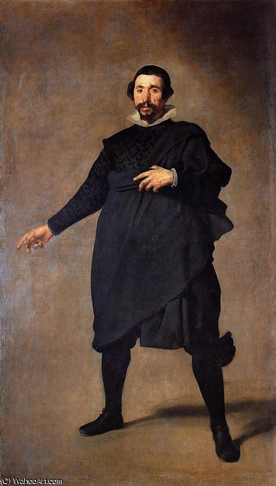 Wikioo.org - The Encyclopedia of Fine Arts - Painting, Artwork by Diego Velazquez - The Buffoon Pablo de Valladolid