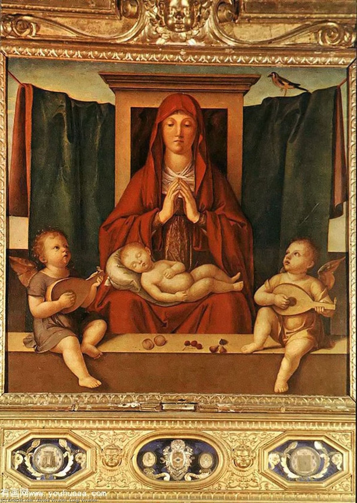 Wikioo.org - The Encyclopedia of Fine Arts - Painting, Artwork by Alvise Vivarini (Luigi Vivarini) - Mary with the Child