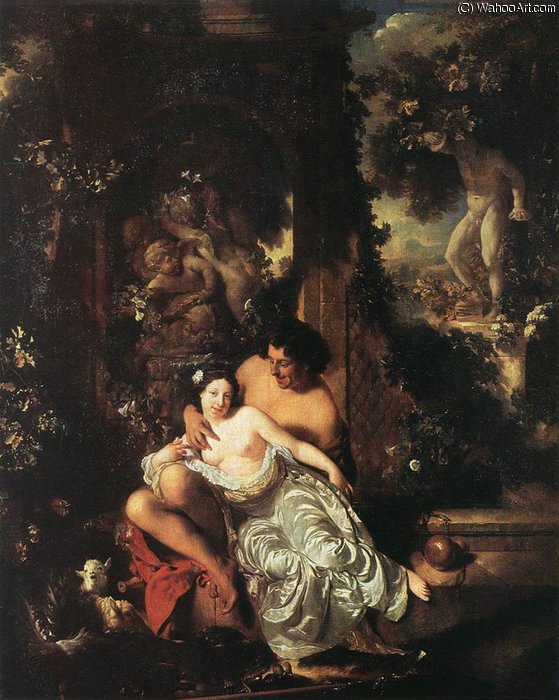 Wikioo.org - The Encyclopedia of Fine Arts - Painting, Artwork by Adriaen Van Der Werff - Scene with Shepherd
