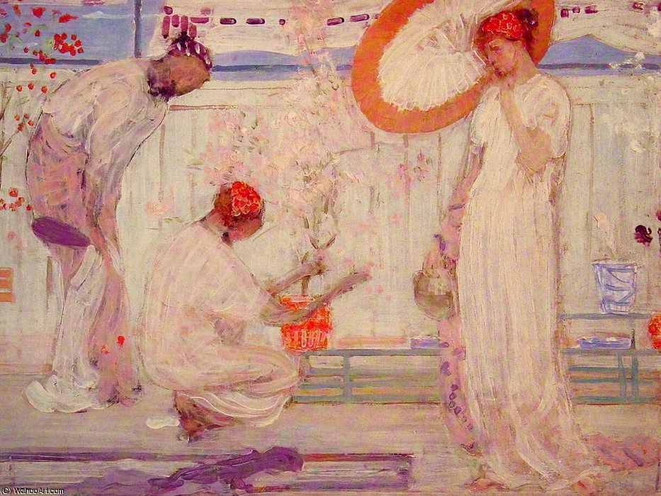 Wikioo.org - The Encyclopedia of Fine Arts - Painting, Artwork by James Abbott Mcneill Whistler - Three girls
