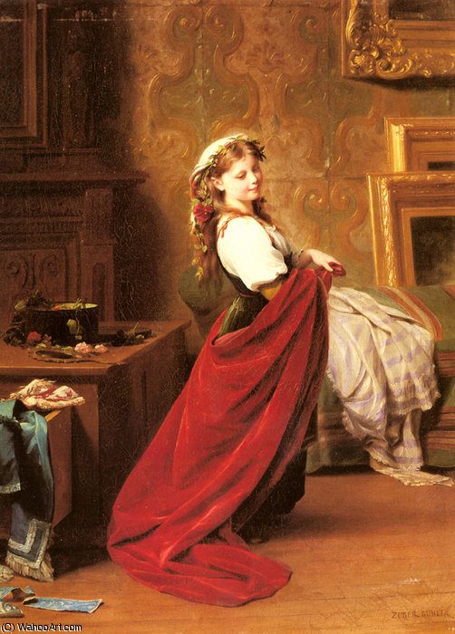 Wikioo.org - The Encyclopedia of Fine Arts - Painting, Artwork by Fritz Zuber Buhler - Dressing up