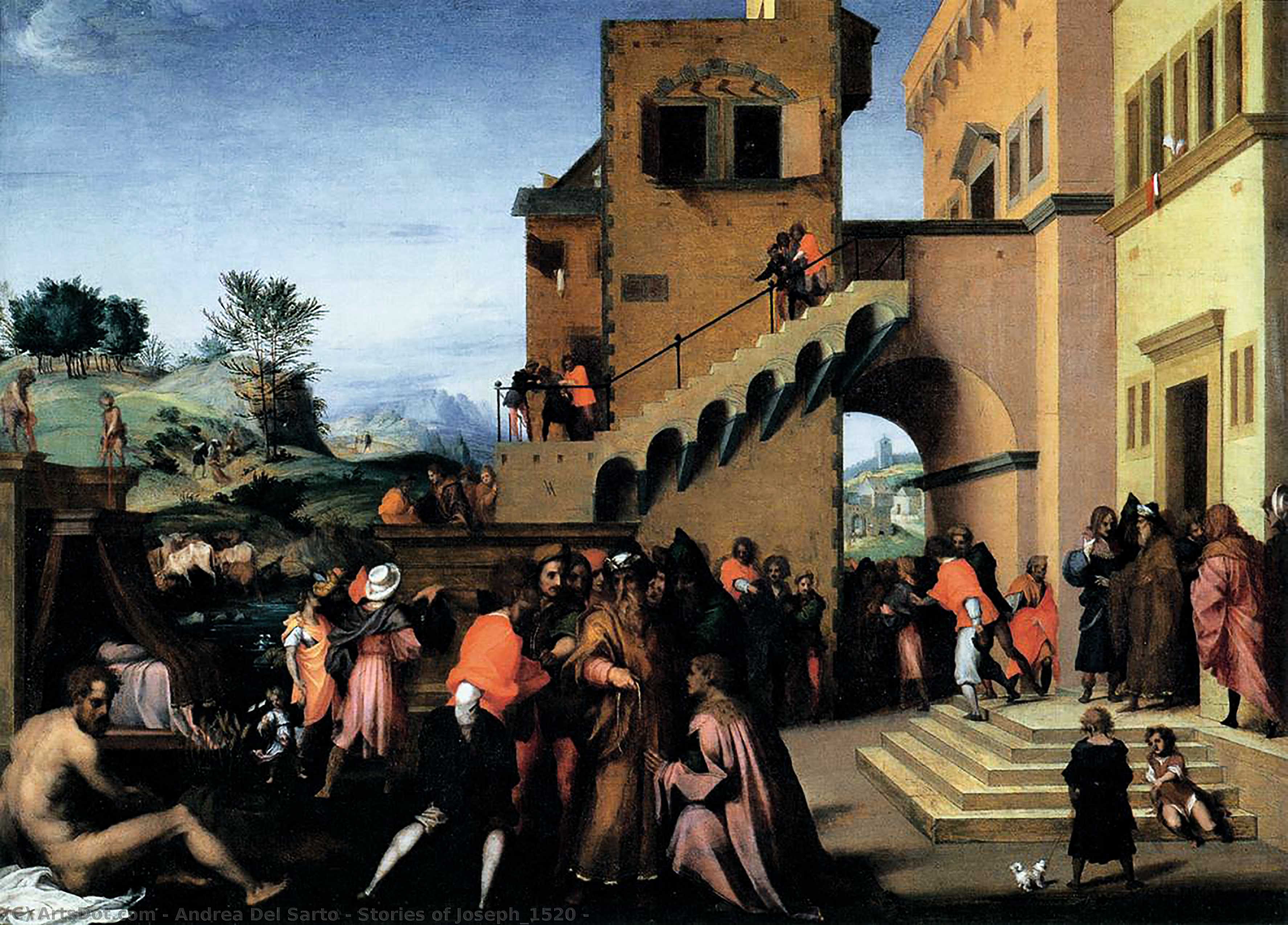 WikiOO.org - دایره المعارف هنرهای زیبا - نقاشی، آثار هنری Andrea Del Sarto - Stories of Joseph_1520 -