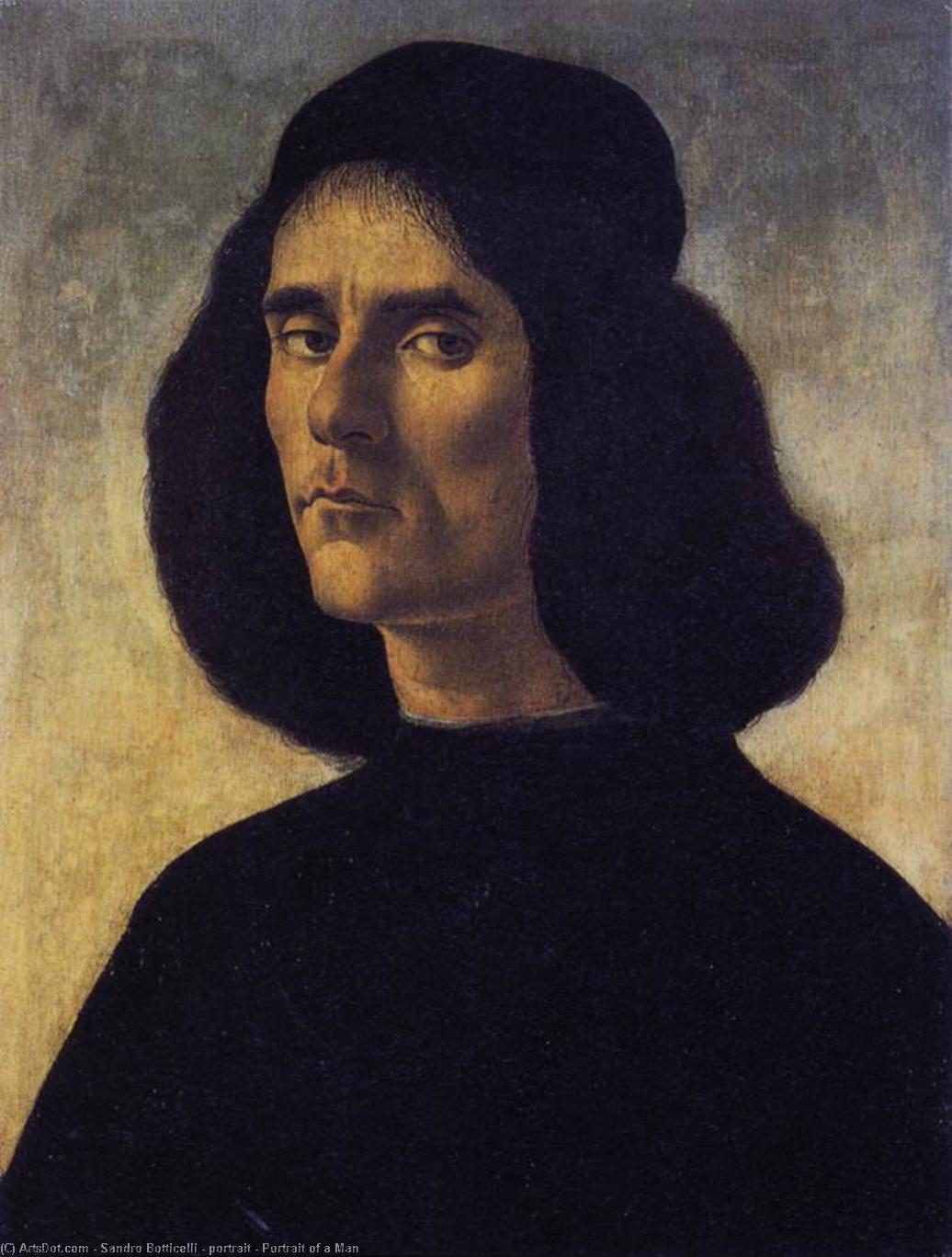 Wikioo.org - The Encyclopedia of Fine Arts - Painting, Artwork by Sandro Botticelli - portrait - Portrait of a Man