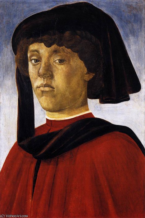Wikioo.org - The Encyclopedia of Fine Arts - Painting, Artwork by Sandro Botticelli - portrait - Portrait of a Young Man