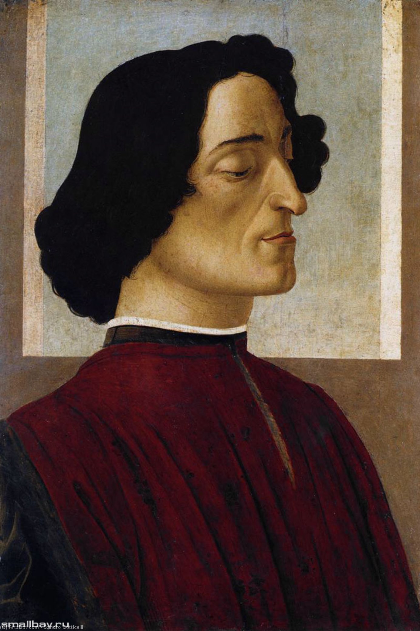Wikoo.org - موسوعة الفنون الجميلة - اللوحة، العمل الفني Sandro Botticelli - portrait - Portrait of Giuliano de' Medici
