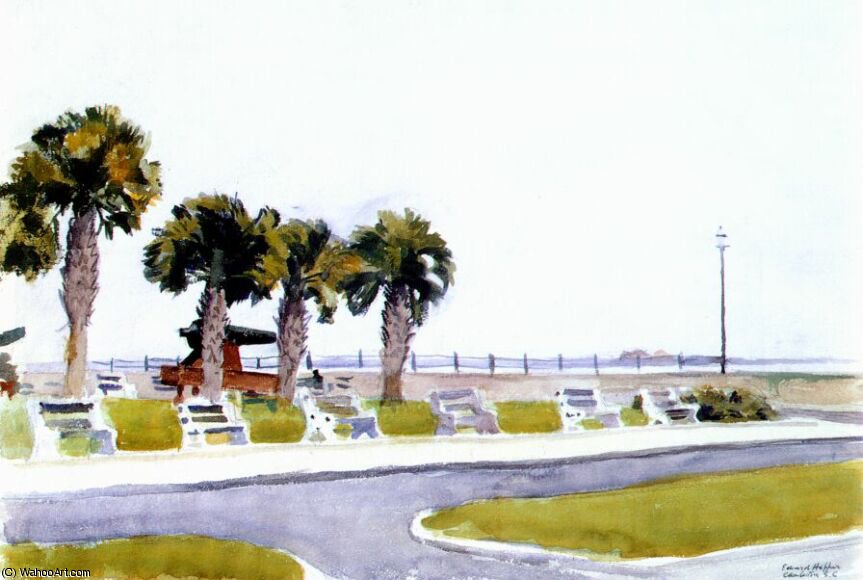 Wikioo.org - The Encyclopedia of Fine Arts - Painting, Artwork by Edward Hopper - The Battery, Charleston, SC