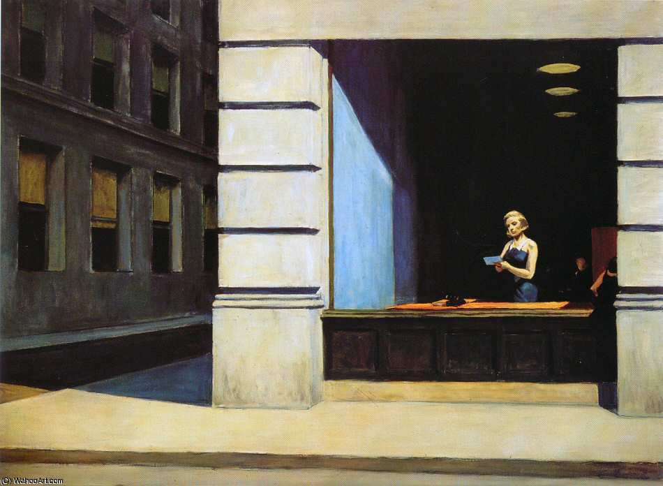 WikiOO.org - Encyclopedia of Fine Arts - Maleri, Artwork Edward Hopper - New York Office