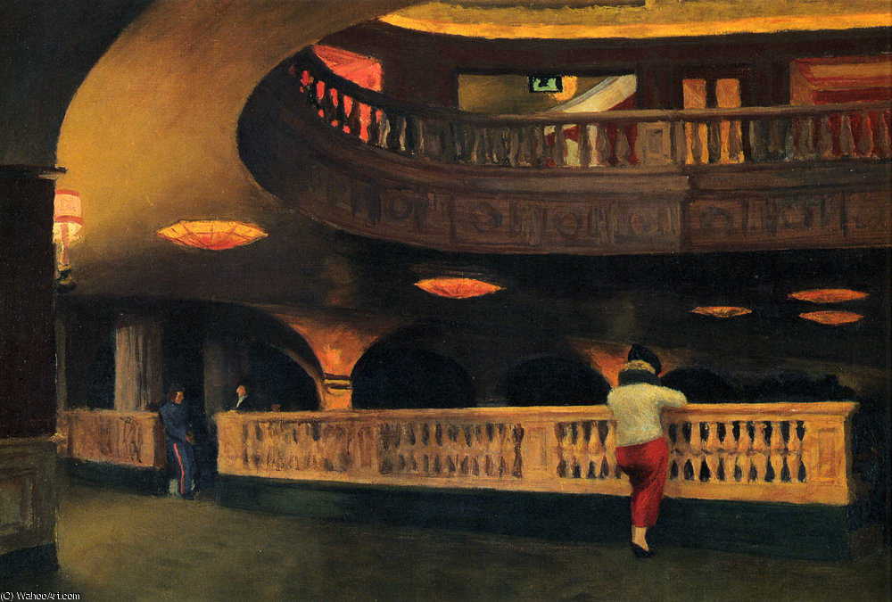 Wikioo.org - The Encyclopedia of Fine Arts - Painting, Artwork by Edward Hopper - Sheridan Theatre