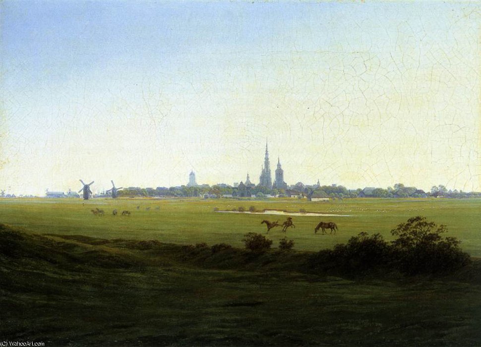 Wikioo.org - The Encyclopedia of Fine Arts - Painting, Artwork by Caspar David Friedrich - near Greifswald