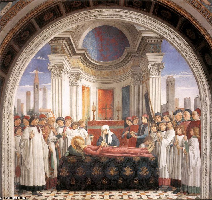 Wikioo.org – L'Encyclopédie des Beaux Arts - Peinture, Oeuvre de Davide Ghirlandaio - Obsèques de St Fina