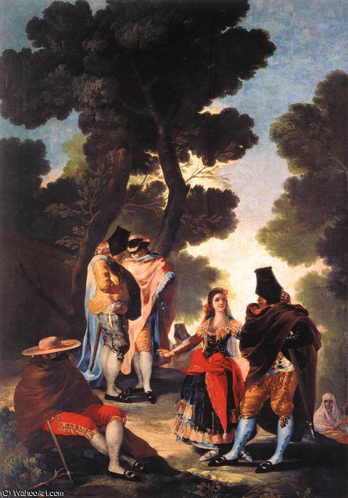 WikiOO.org - Encyclopedia of Fine Arts - Maľba, Artwork Francisco De Goya - A Walk in Andalusia