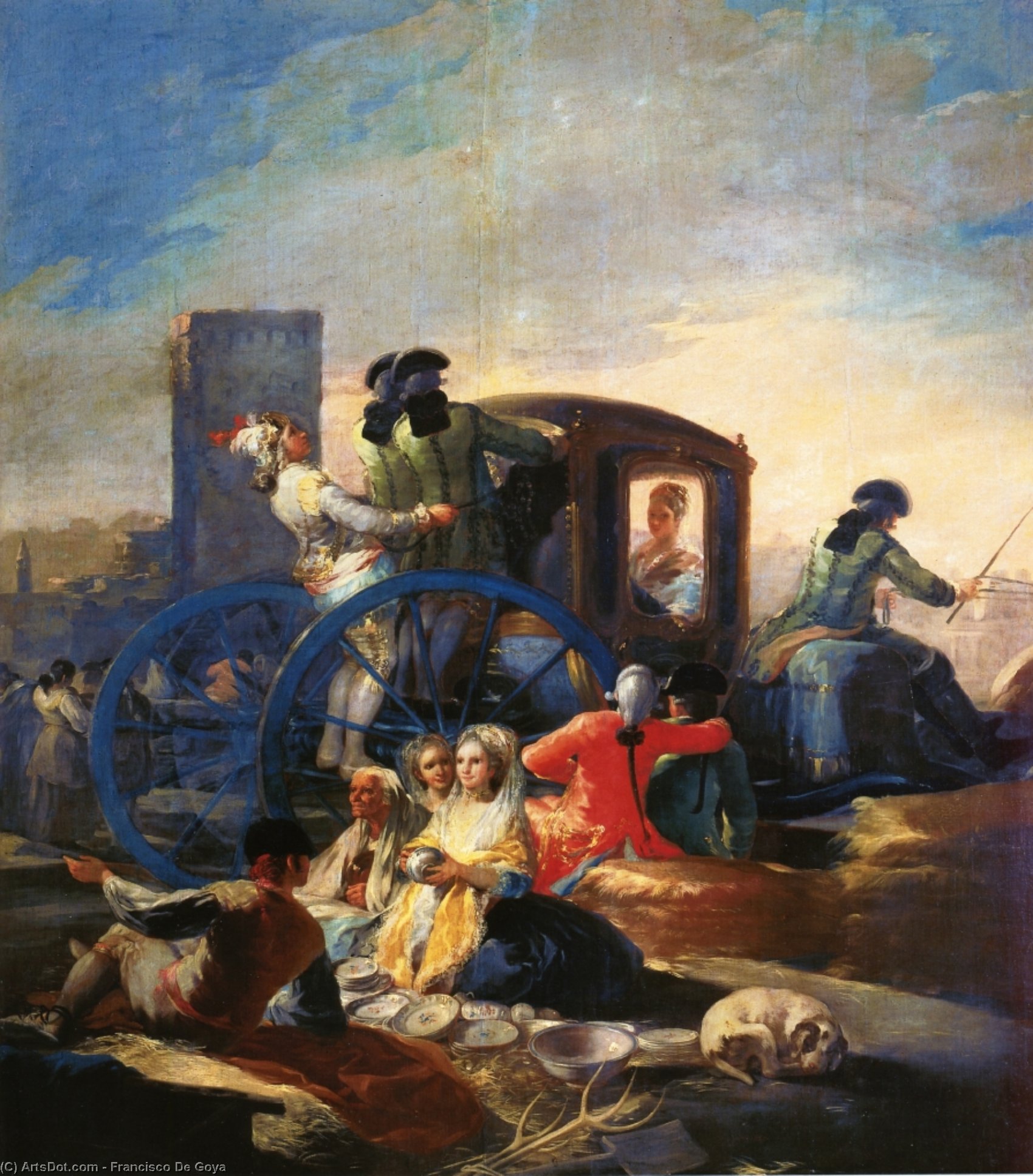 Wikioo.org - The Encyclopedia of Fine Arts - Painting, Artwork by Francisco De Goya - The Crockery Vendor