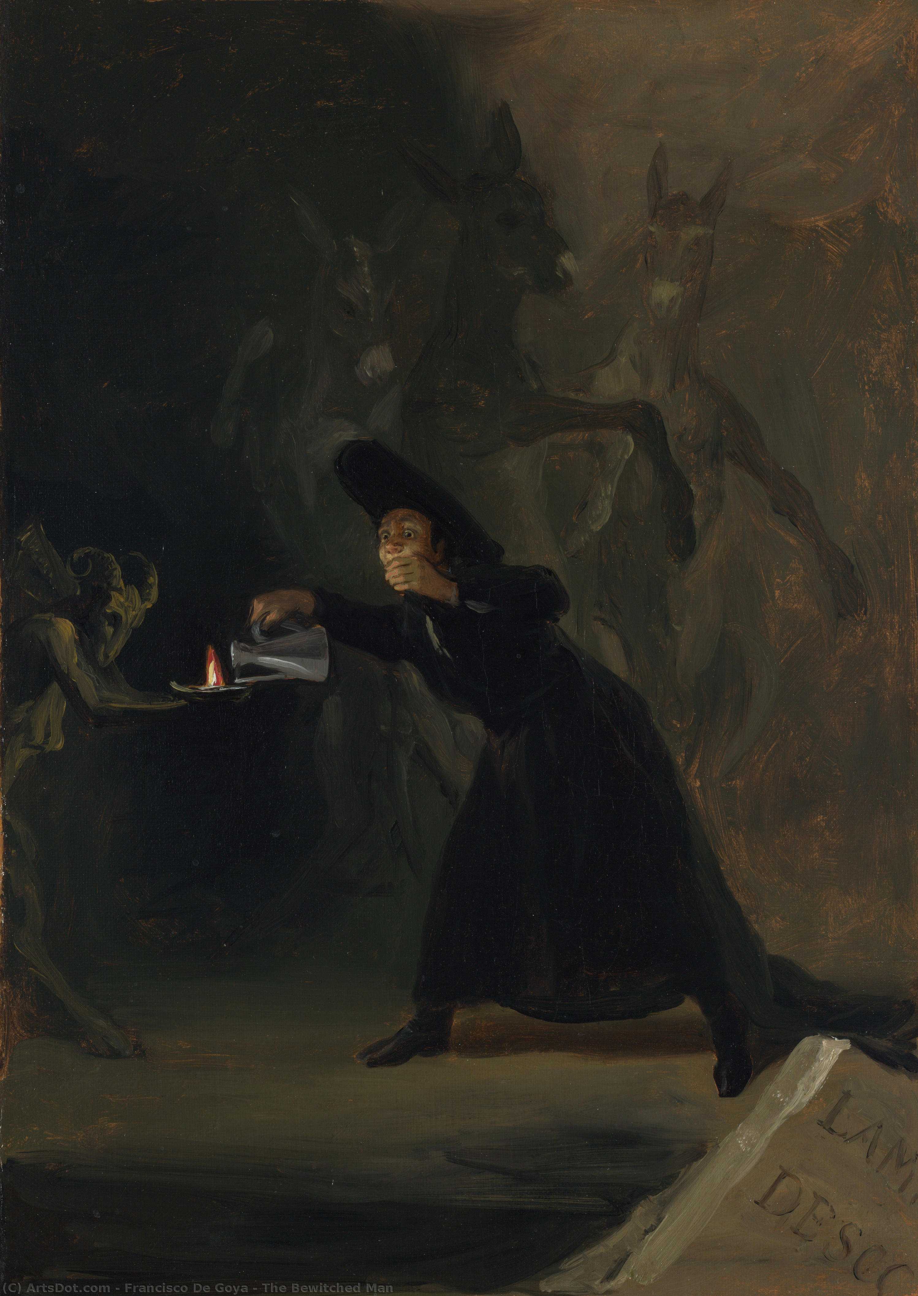 Wikioo.org - Bách khoa toàn thư về mỹ thuật - Vẽ tranh, Tác phẩm nghệ thuật Francisco De Goya - The Bewitched Man