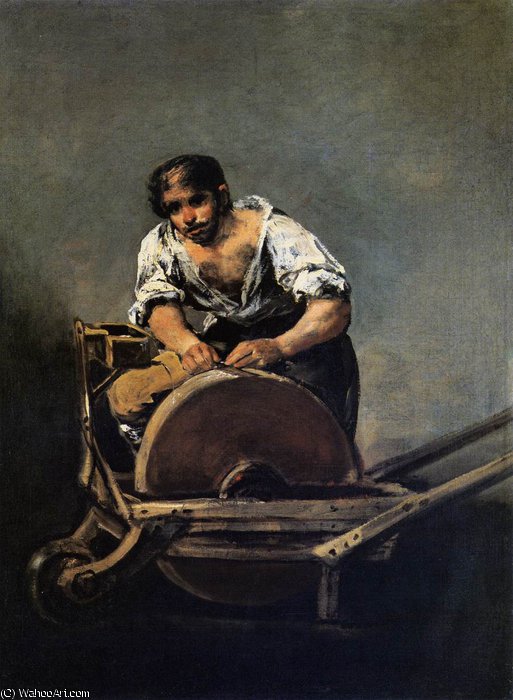 Wikioo.org - The Encyclopedia of Fine Arts - Painting, Artwork by Francisco De Goya - Knife Grinder