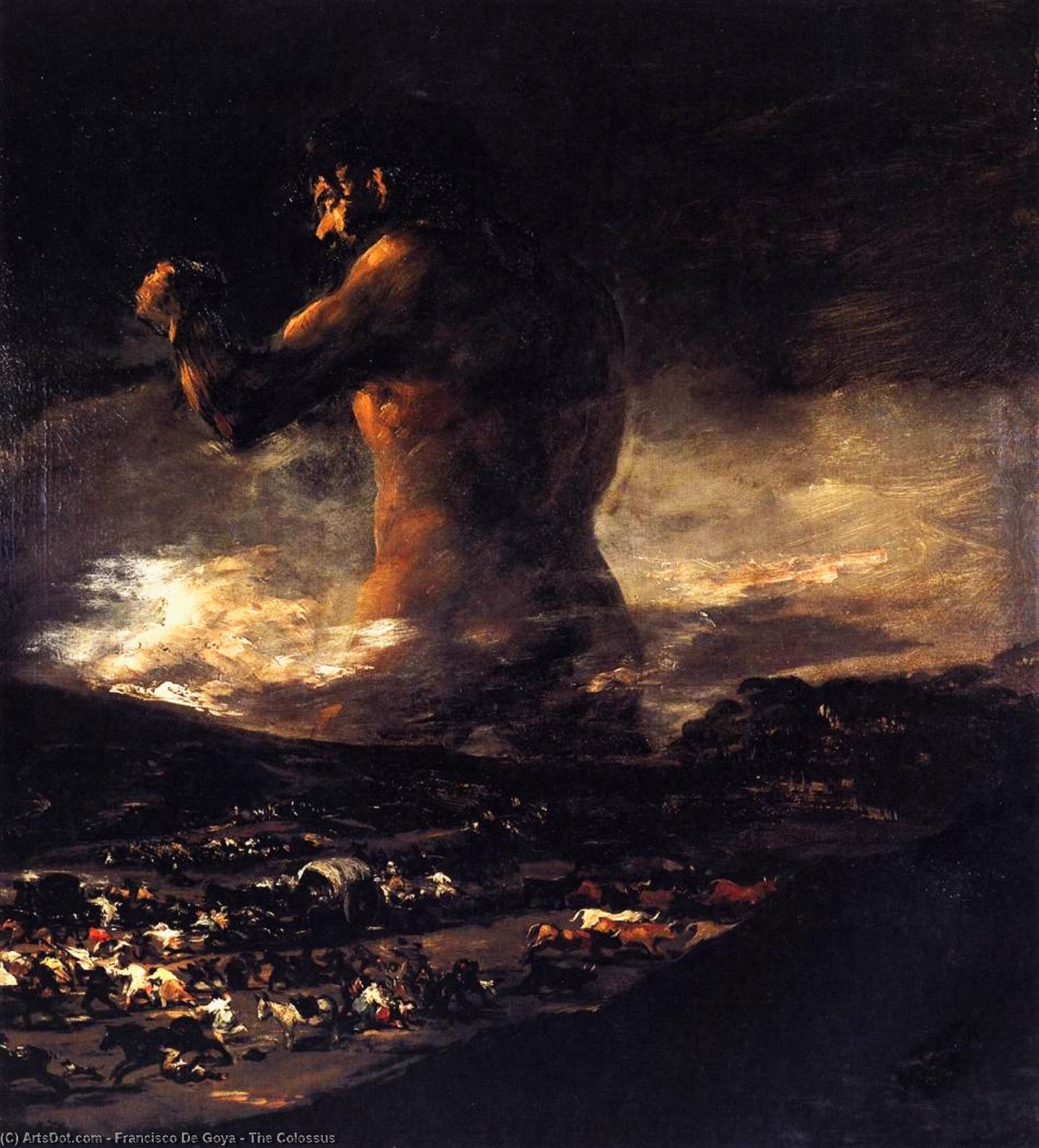 Wikioo.org – La Enciclopedia de las Bellas Artes - Pintura, Obras de arte de Francisco De Goya - el coloso