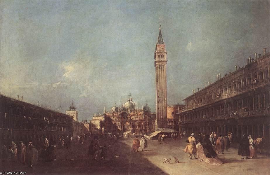 Wikioo.org - Die Enzyklopädie bildender Kunst - Malerei, Kunstwerk von Francesco Lazzaro Guardi - Piazza San Marco