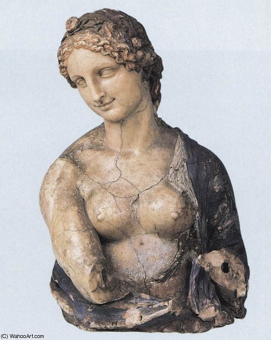 Wikioo.org - Die Enzyklopädie bildender Kunst - Malerei, Kunstwerk von Leonardo Da Vinci - skulpturen und studies-Bust von flora