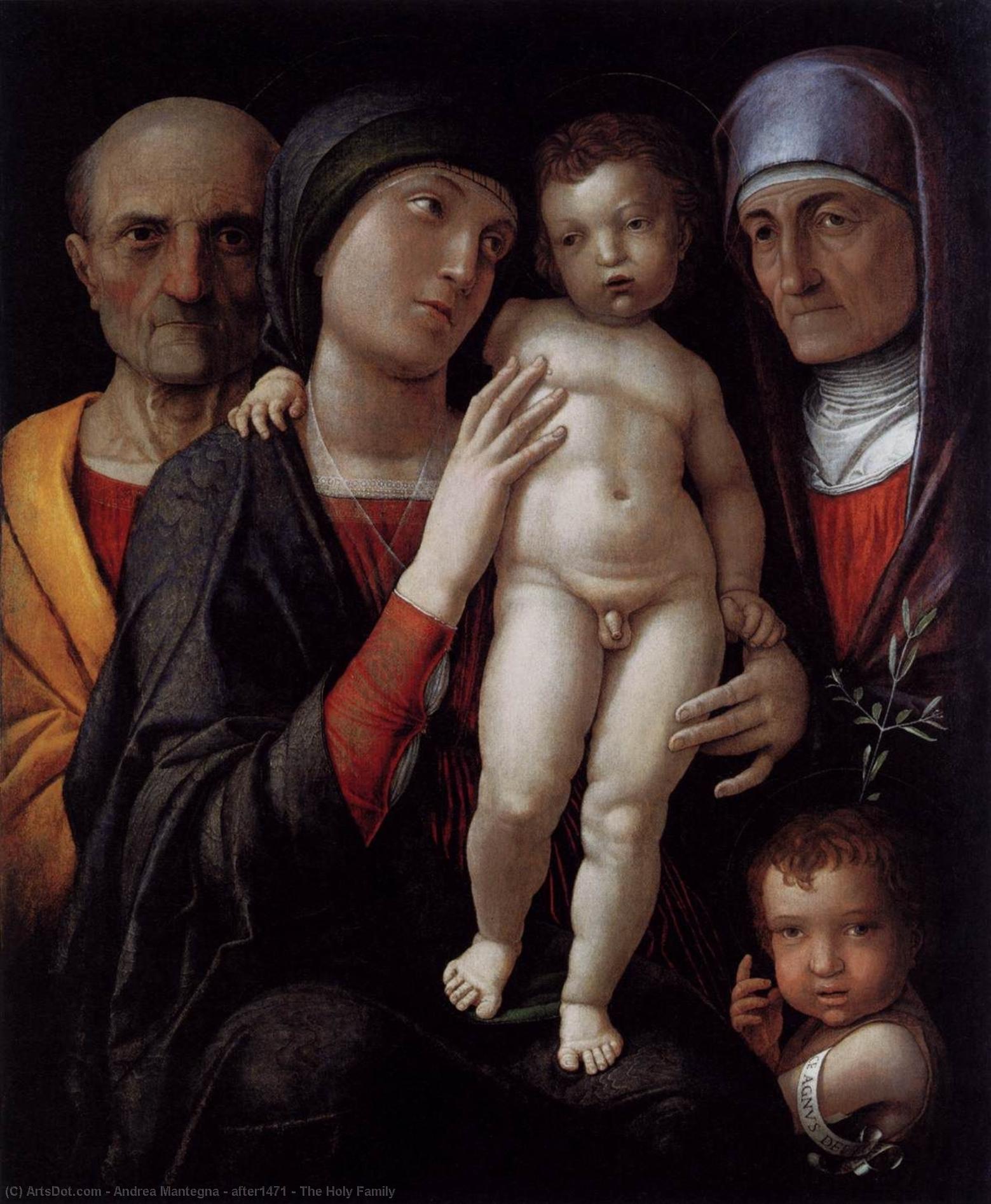 Wikioo.org - The Encyclopedia of Fine Arts - Painting, Artwork by Andrea Mantegna - after1471 - The Holy Family