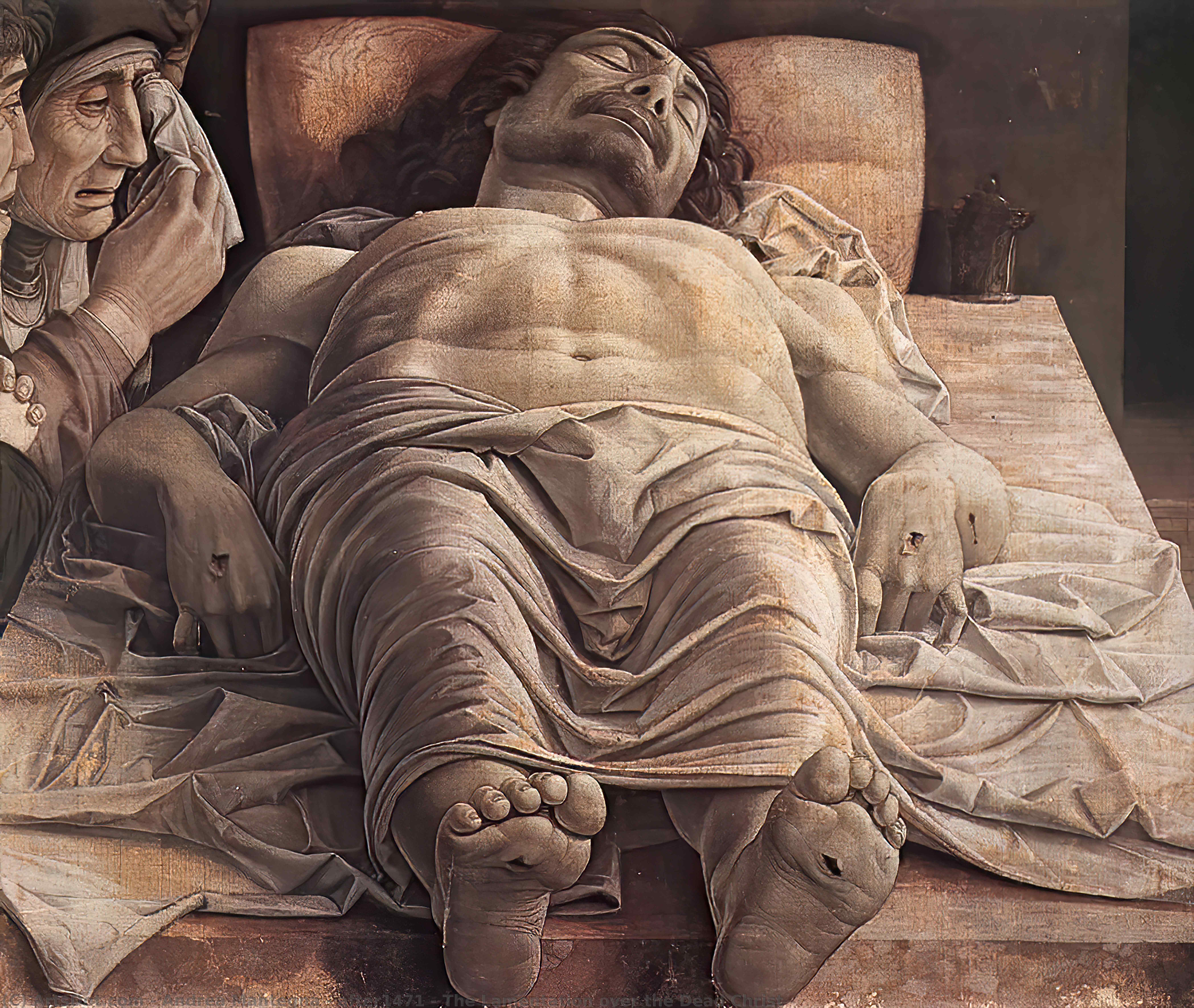 WikiOO.org - Encyclopedia of Fine Arts - Festés, Grafika Andrea Mantegna - after1471 - The Lamentation over the Dead Christ