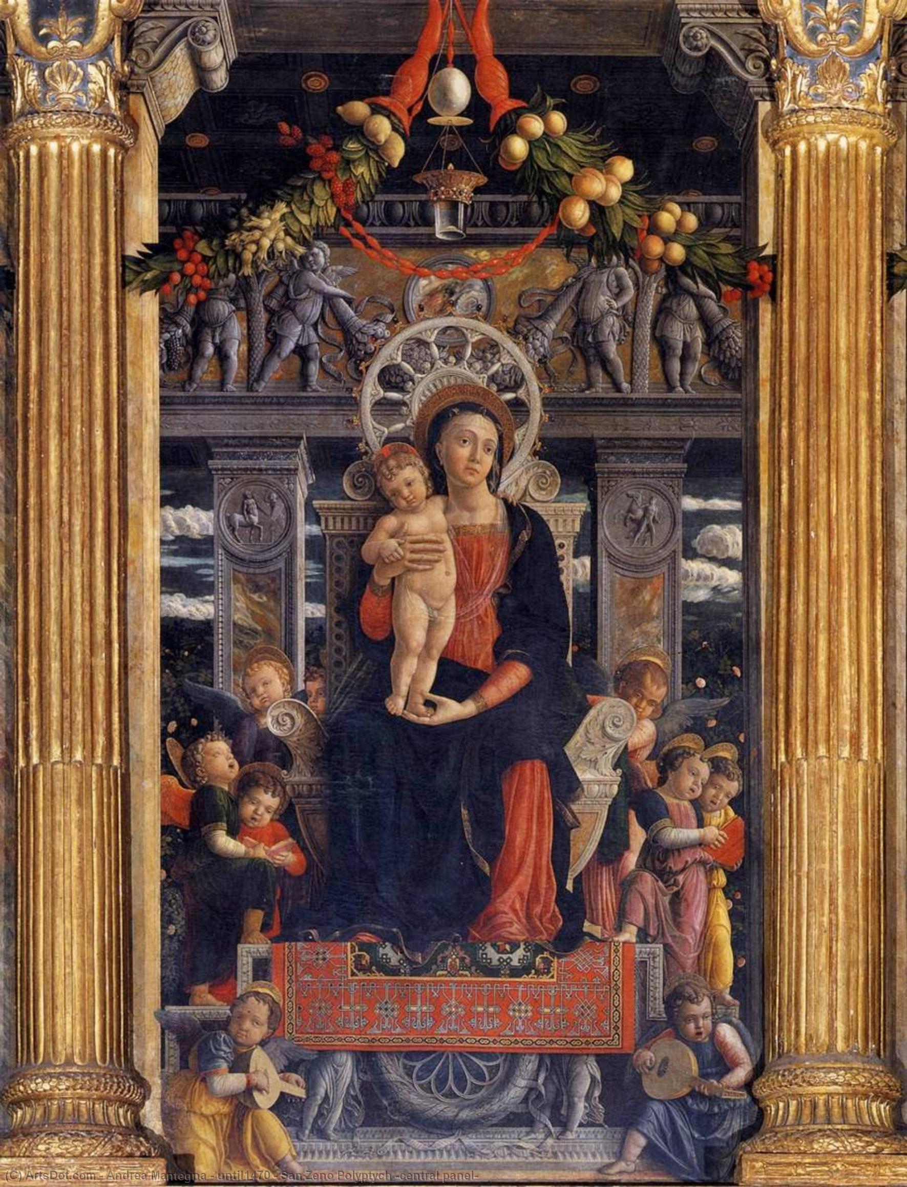 Wikioo.org - The Encyclopedia of Fine Arts - Painting, Artwork by Andrea Mantegna - until1470 - San Zeno Polyptych (central panel)
