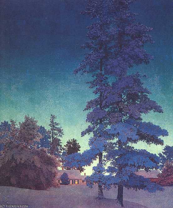 Wikioo.org – La Enciclopedia de las Bellas Artes - Pintura, Obras de arte de Maxfield Parrish - Noches de invierno