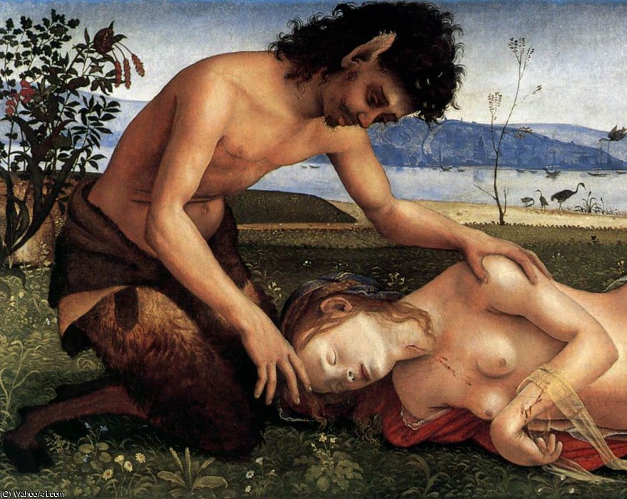 Wikioo.org – L'Enciclopedia delle Belle Arti - Pittura, Opere di Piero Di Cosimo (Piero Di Lorenzo) - l allegoria -   Antartico  morte  di  Procri  particolare