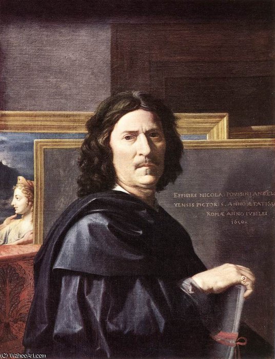Wikioo.org - Bách khoa toàn thư về mỹ thuật - Vẽ tranh, Tác phẩm nghệ thuật Nicolas Poussin - Self-Portrait