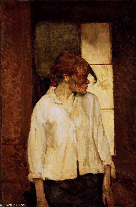Wikioo.org - The Encyclopedia of Fine Arts - Painting, Artwork by Henri De Toulouse Lautrec - At Montrouge aka Rosa la Rouge