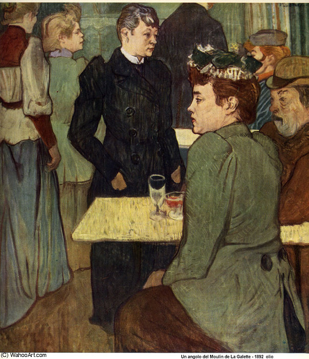 Wikioo.org - The Encyclopedia of Fine Arts - Painting, Artwork by Henri De Toulouse Lautrec - A corner in a dance hall