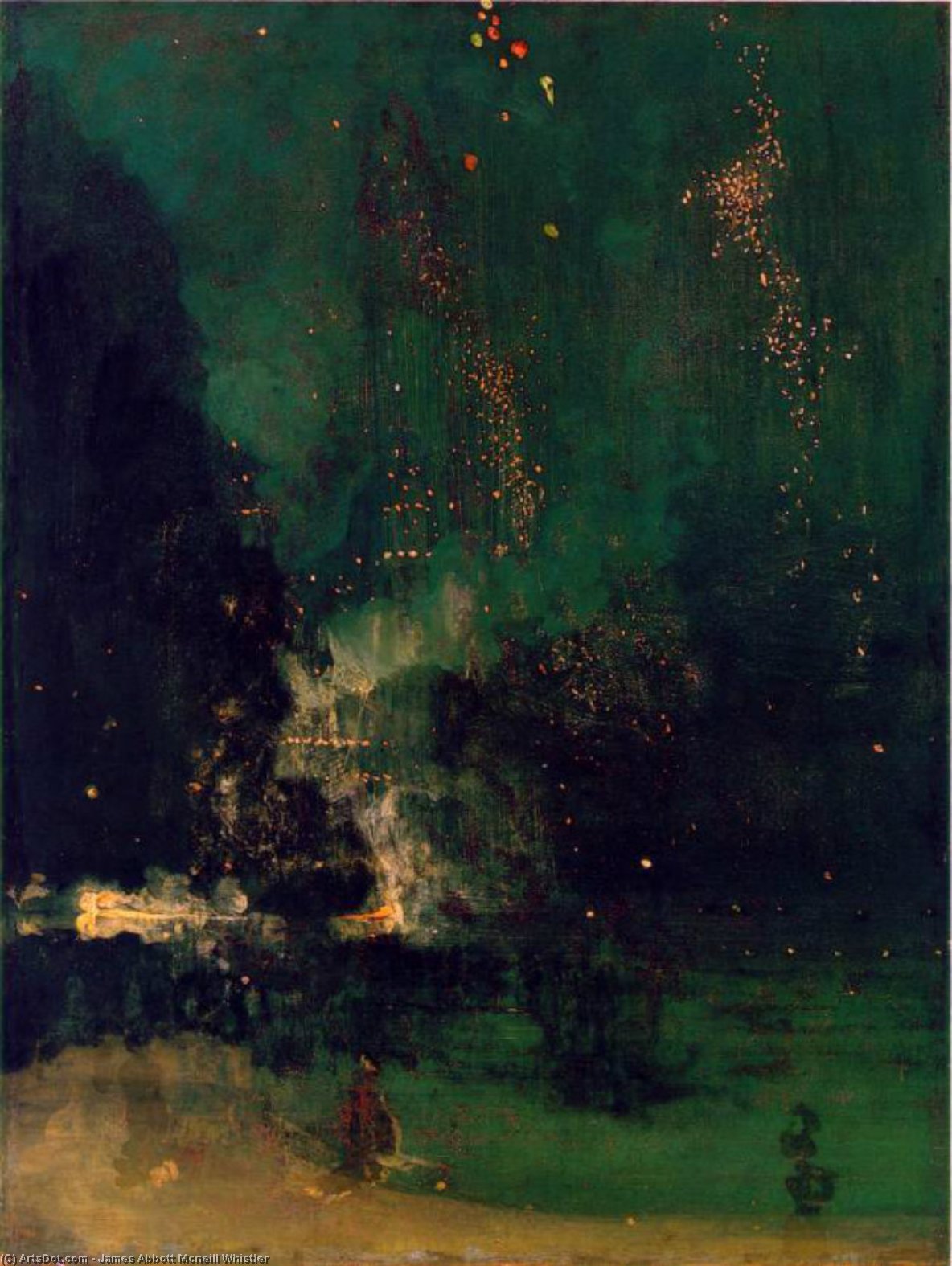 Wikioo.org - The Encyclopedia of Fine Arts - Painting, Artwork by James Abbott Mcneill Whistler - Falling rocket