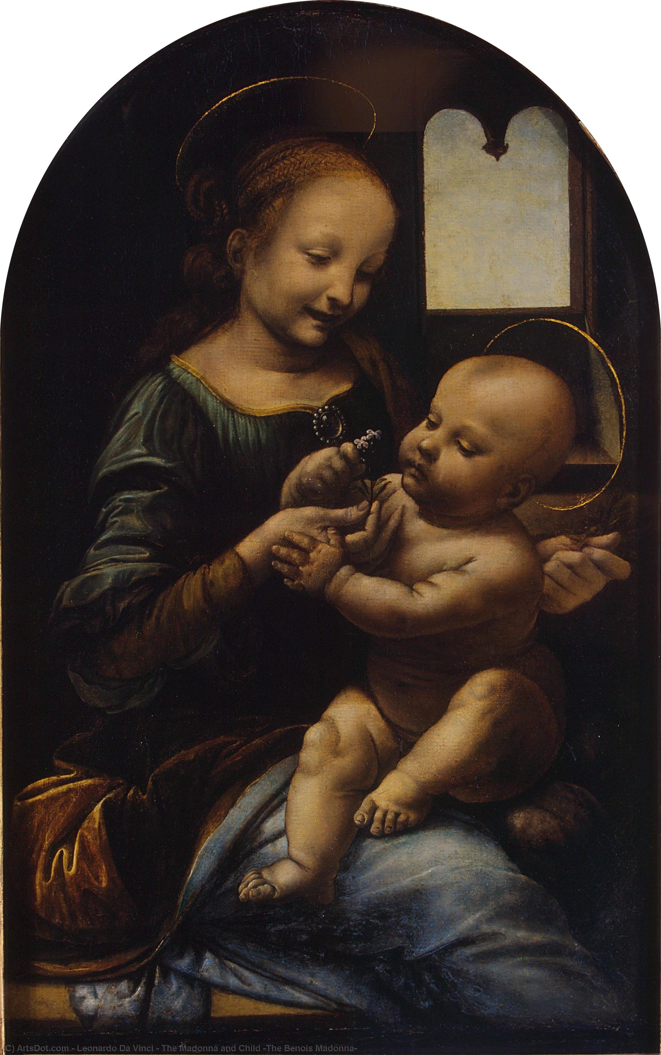 Wikioo.org - The Encyclopedia of Fine Arts - Painting, Artwork by Leonardo Da Vinci - The Madonna and Child (The Benois Madonna)
