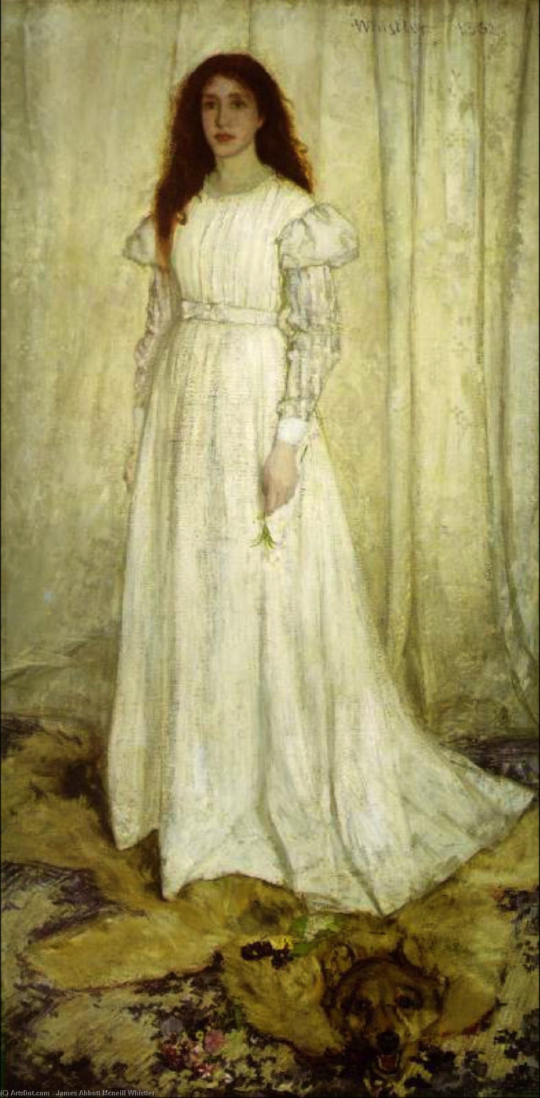 Wikioo.org – La Enciclopedia de las Bellas Artes - Pintura, Obras de arte de James Abbott Mcneill Whistler - Blanco chica