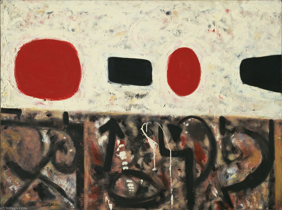 Wikioo.org - The Encyclopedia of Fine Arts - Painting, Artwork by Adolph Gottlieb - Flotsam at Noon