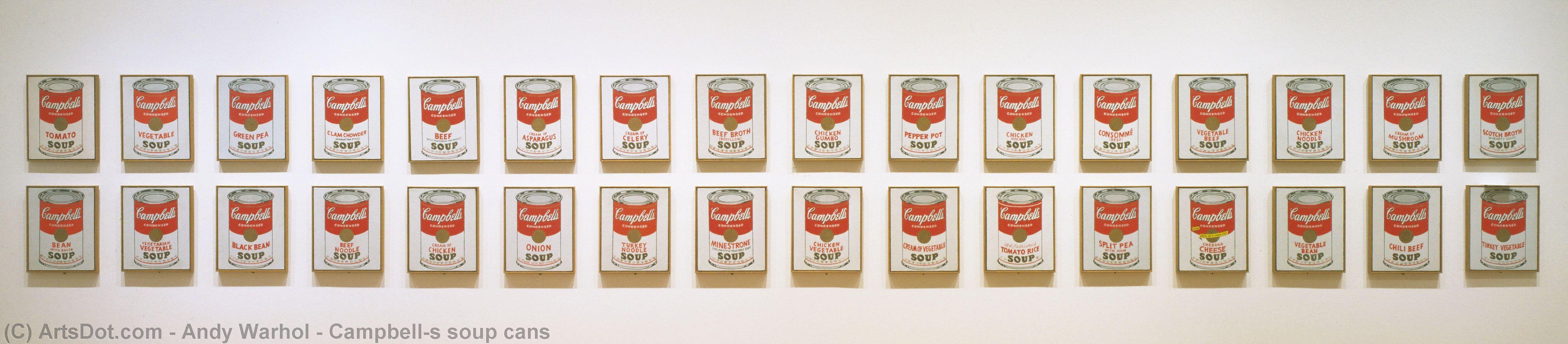 Wikoo.org - موسوعة الفنون الجميلة - اللوحة، العمل الفني Andy Warhol - Campbell's soup cans