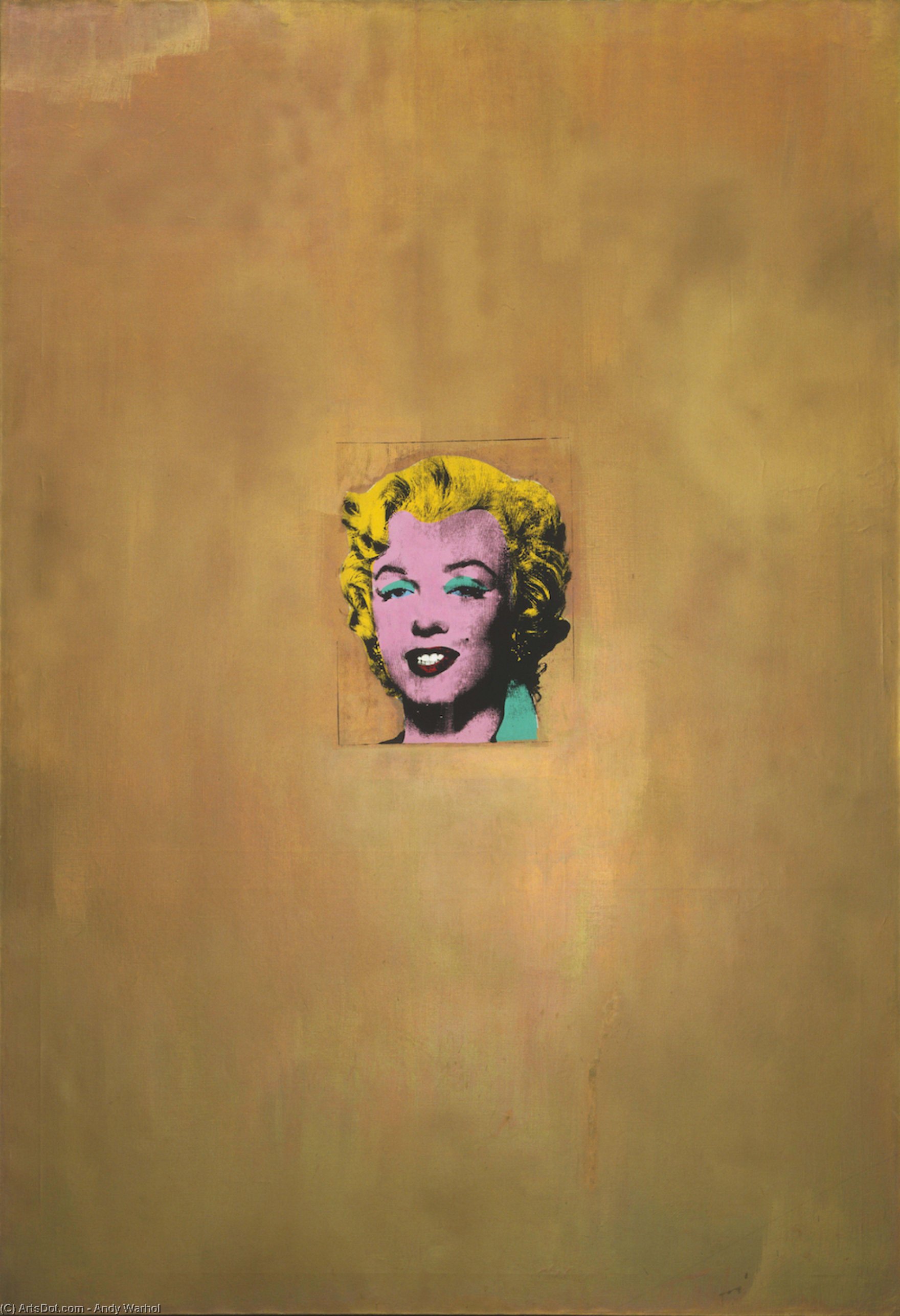 WikiOO.org - Энциклопедия изобразительного искусства - Живопись, Картины  Andy Warhol - Золотая мэрилин монро