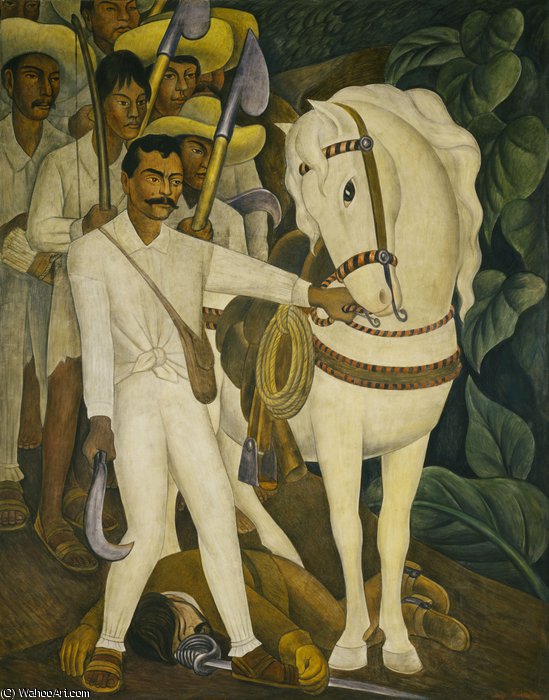 Wikioo.org - The Encyclopedia of Fine Arts - Painting, Artwork by Diego Rivera - Agrarian leader zapata