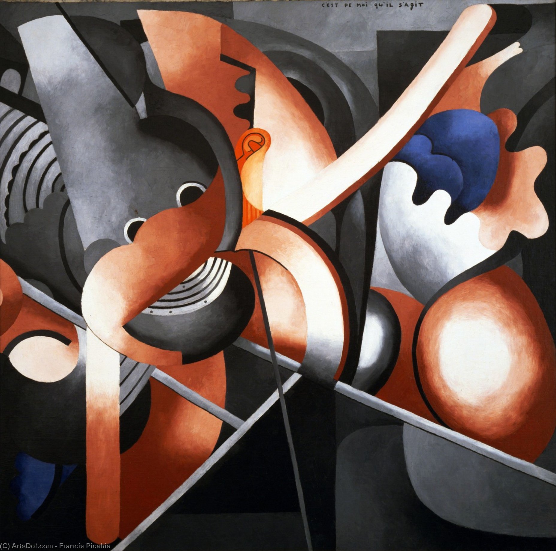Wikioo.org - The Encyclopedia of Fine Arts - Painting, Artwork by Francis Picabia - This Has to Do with Me