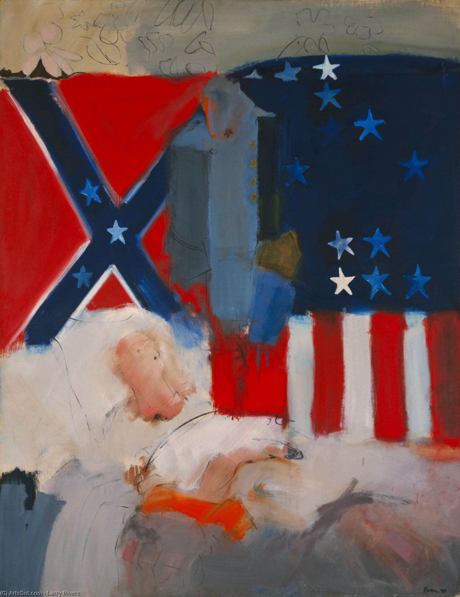 Wikioo.org - Encyklopedia Sztuk Pięknych - Malarstwo, Grafika Larry Rivers - The last civil war veteran