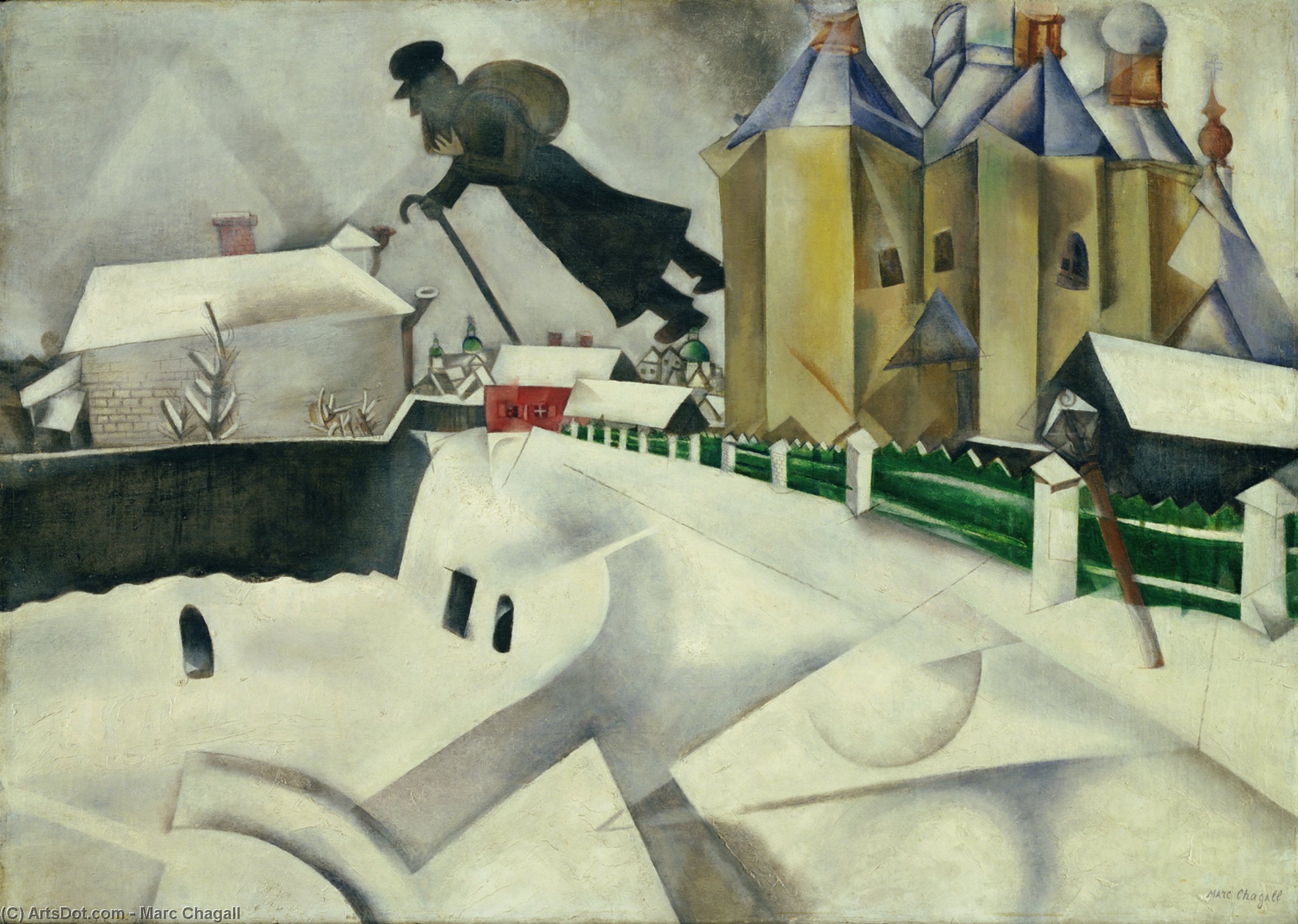 WikiOO.org - Encyclopedia of Fine Arts - Maľba, Artwork Marc Chagall - Over vitebsk