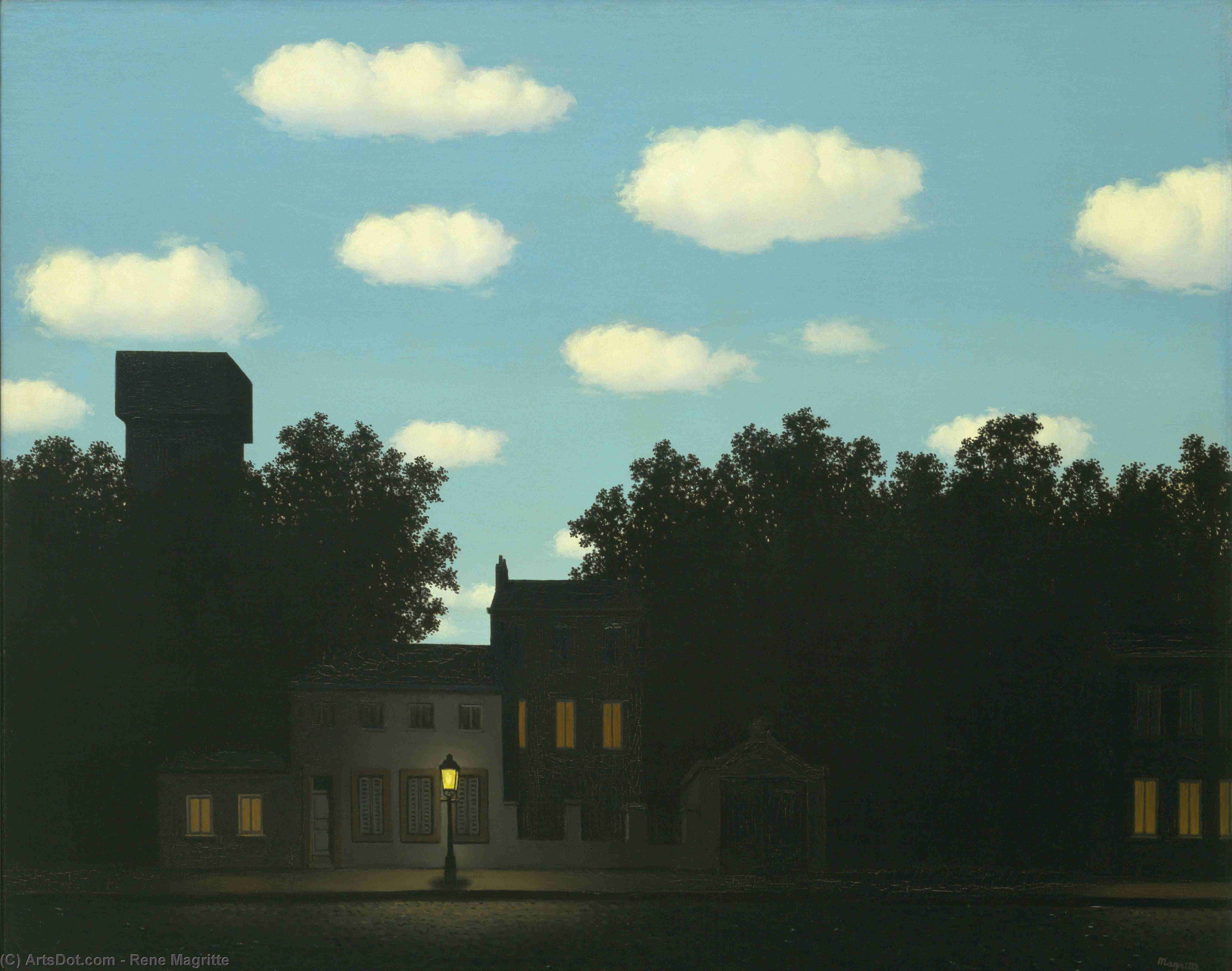 WikiOO.org - 百科事典 - 絵画、アートワーク Rene Magritte - ザー 帝国  の  ライト  二