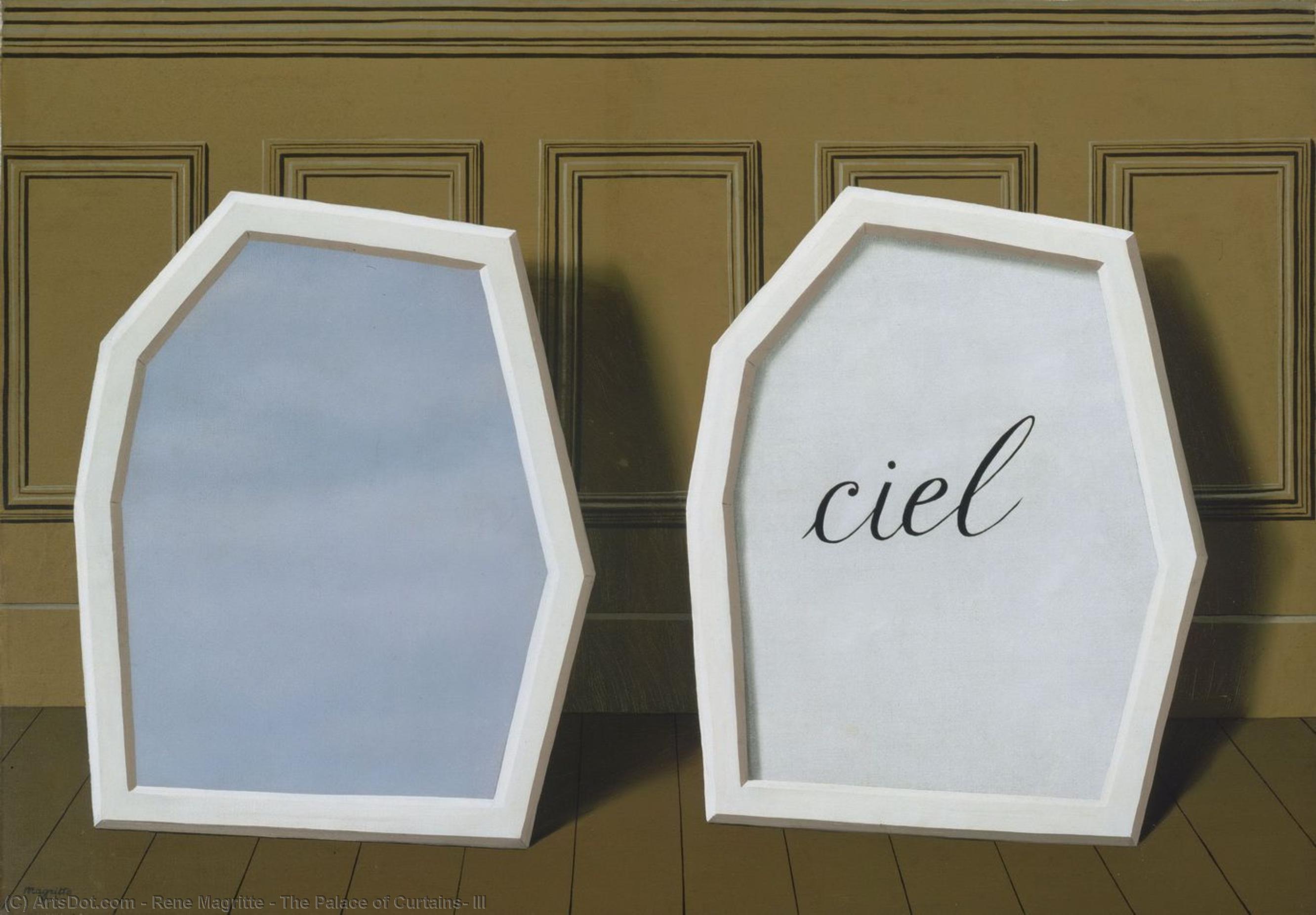 Wikioo.org - สารานุกรมวิจิตรศิลป์ - จิตรกรรม Rene Magritte - The Palace of Curtains, III