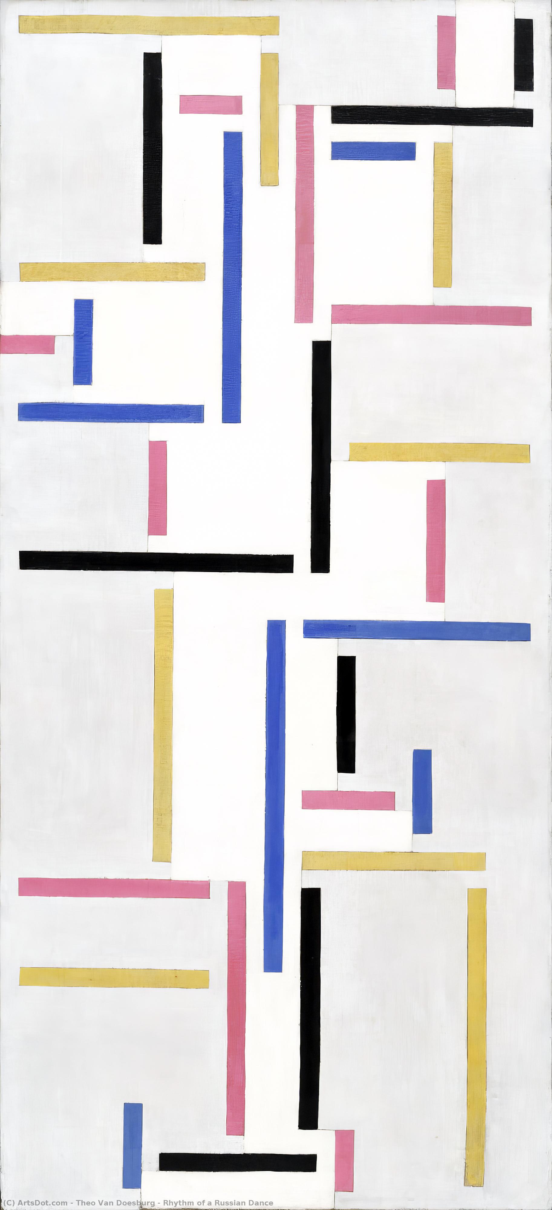 Wikioo.org - The Encyclopedia of Fine Arts - Painting, Artwork by Theo Van Doesburg - Rhythm of a Russian Dance