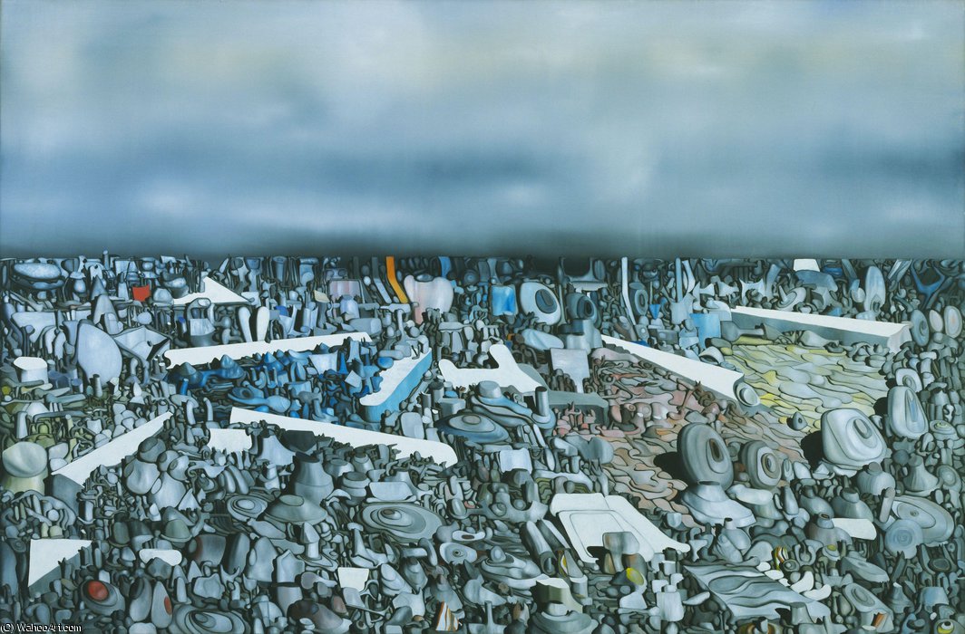 Wikioo.org - The Encyclopedia of Fine Arts - Painting, Artwork by Yves Tanguy - Multiplication of the Arcs